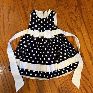 Charming Polka Dot Kids Dress with Bow